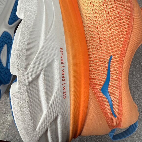 Hoka One Men's Bondi 8 Running Sneaker Shoes 13D  Orange Athleisure Comfort - Picture 11 of 14